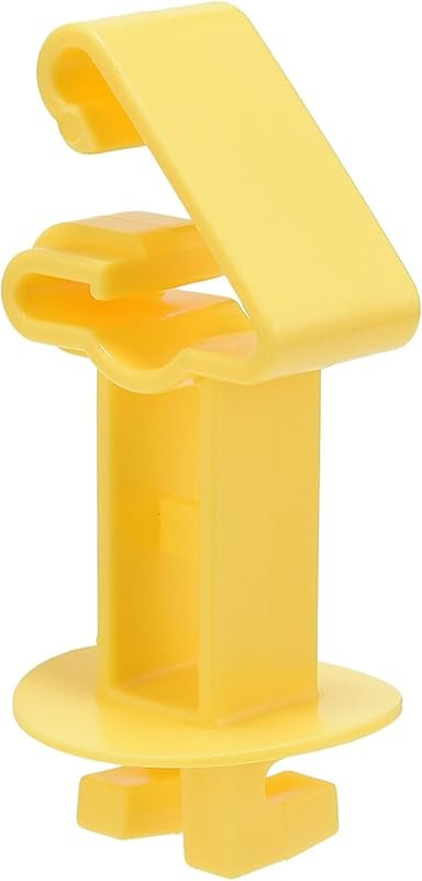 T-Post Insulators for Electric Farm Fence Wire, Yellow, 50 — t post clips for post foot