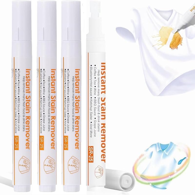 Laundry Stain Removers,4PCS New Bleach Pen,Portable Travel Bleach Pen for Clothing Stain Removal,Clothes Stain Remover