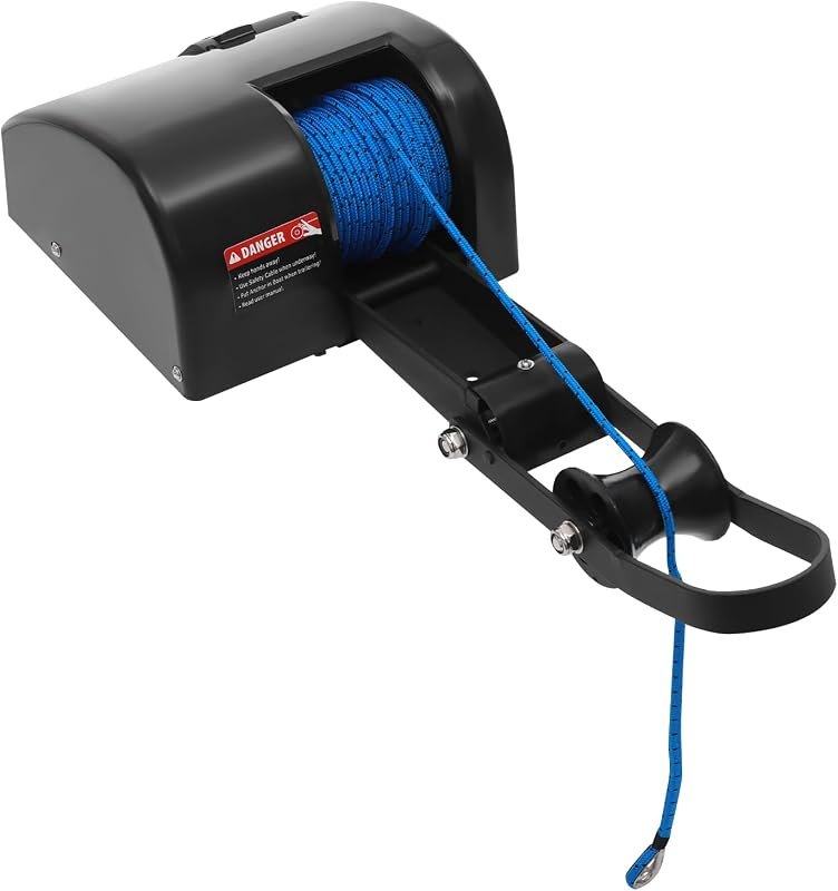 35lb/45lb Boat Electric Anchor Winch, 12V Saltwater Marine Anchor Windlass System, Boat Anchor Winch with Remote
