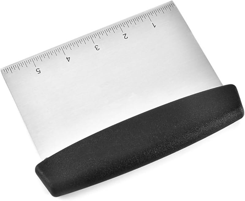 Bench Scraper, Stainless Steel Scraper Food Tool,Dough Scraper and Pastry Cutter With Scale,Food Chopper Baking