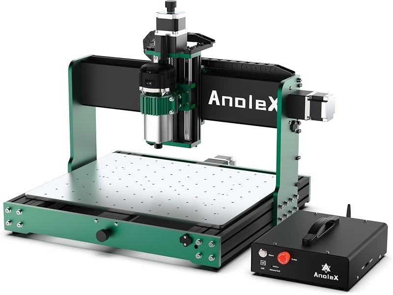CNC Router Machine 4030-Evo Ultra 2, All-Metal XYZ Axis Dual Steel Linear Guides & Ball Screws with 800W Trim Router
