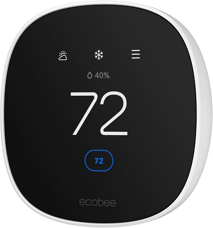 ecobee Smart Thermostat Essential - WiFi Thermostat, Energy Star Certified — best smart heat pump thermostat for smart
