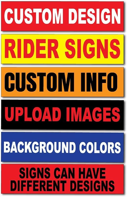 Six Pack Bundle of Real Estate Rider Signs 6x24 Inch (Custom) — best magnetic real estate sign for magnetic real