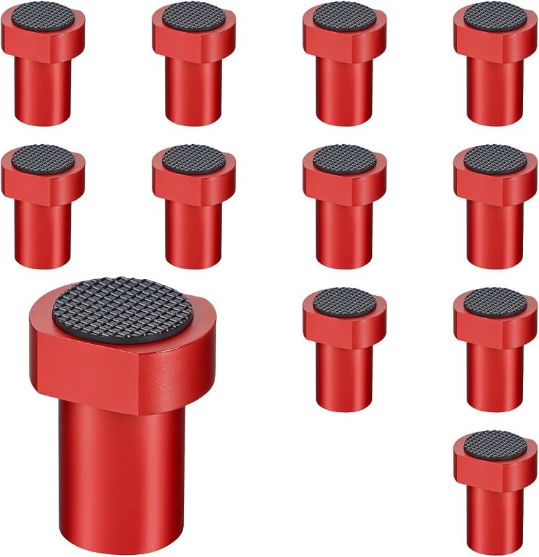 12-Pack 3/4" Aluminum Bench Dogs Non-Slip Bench Dog Clamps Accessories for MFT Workbench, Woodworking & DIY Projects