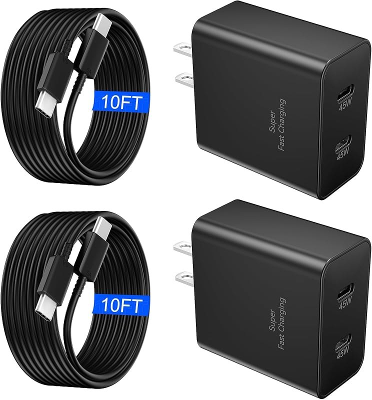 45W Super Fast Charger USB C, Type C Chargers Fast Charging Android Phone Charger Block Samsung Galaxy S25 Ultra
