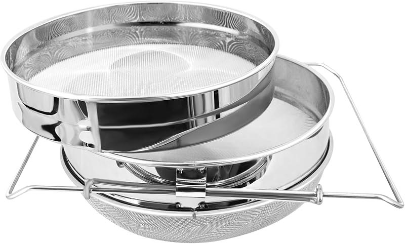 Stainless Steel Honey Strainer, Double Sieve Honey Filter, Honey Extractor Equipment for 5 Gallon Bucket