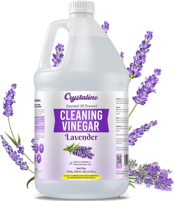 Lavender Essential Oil Cleaning Vinegar for Home (1 Gallon) 6% Non-Toxic Distilled White, Vinegar for Cleaning