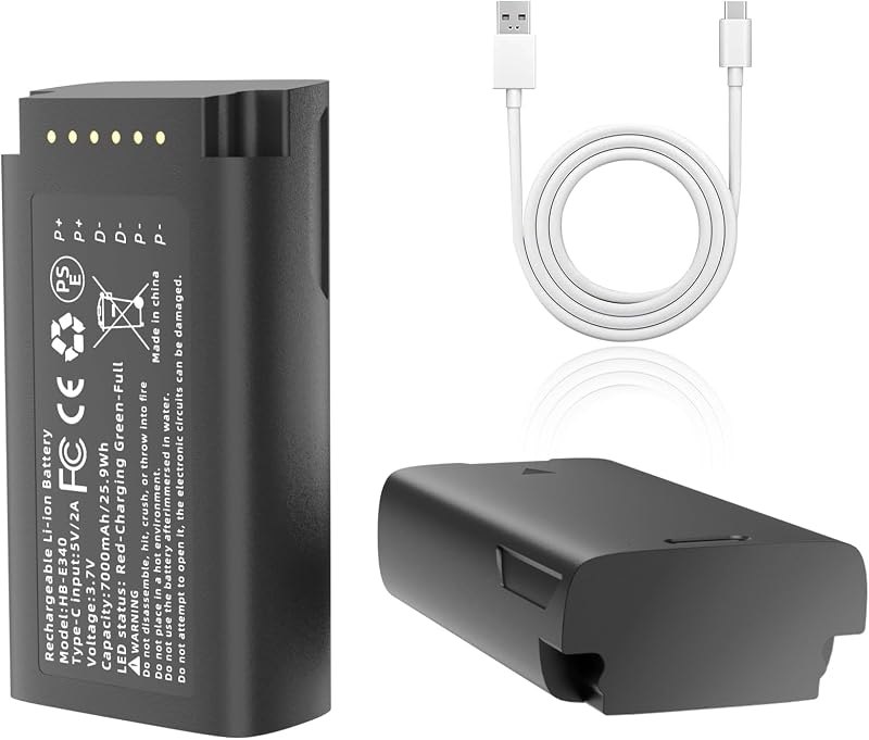 2 Pack Battery Replacement for eufy Security Video Doorbell E340 Rechargeable Lithium-ion Backup Battery with Type-C