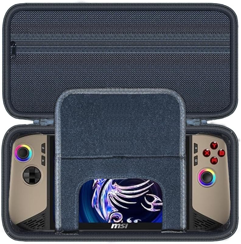 Wanaiha Hard Case for MSI Claw 8 AI+ / Lenovo Legion Go S Gaming Console, Black, Compatible with MSI Claw 8 AI+