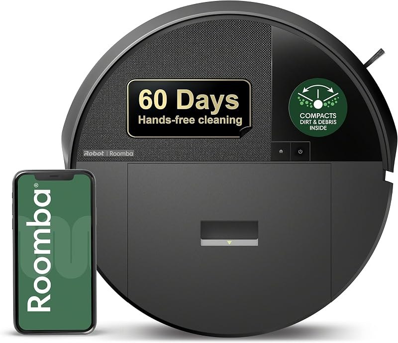 Roomba 205 DustCompactor Vac Robot Vacuum - Compacts Dirt Inside, No Emptying for 60 Days, Space Saving, No Dock
