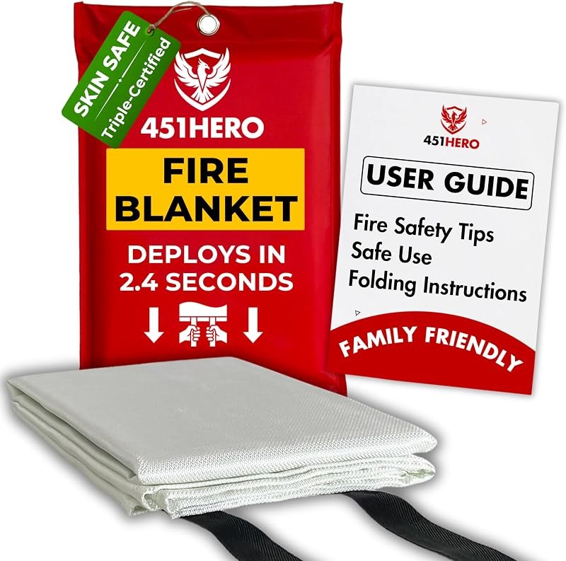Emergency Fire Blanket — Portable Fire Extinguisher for portable fire extinguisher