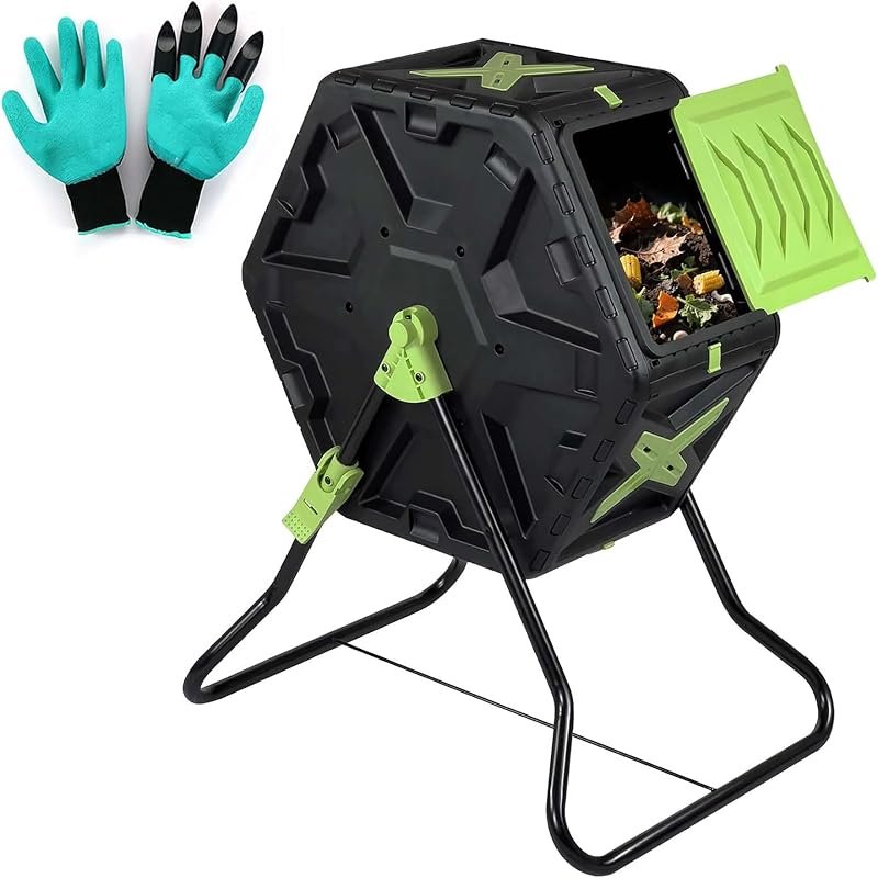 Simply Bio 21 Gallon Outdoor Compost Tumbler Bin — best compost bin with lid for compost bin lid