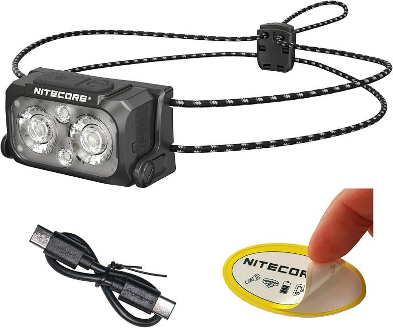 Nitecore NU25 MCT UL 400 Lumen Ultralight USB-C Rechargeble Outdoor Headlamp with Multiple Color Temperatures Warm