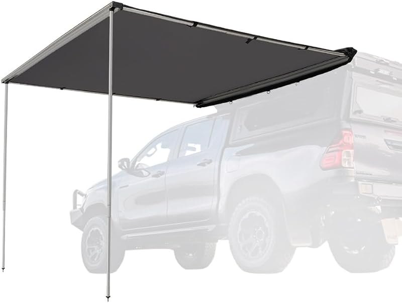 SanHima Vehicle Awning 4.6x6.6ft, SUV/Truck Roof Rack Pull Out Side Awning — best overlanding offroad awning for