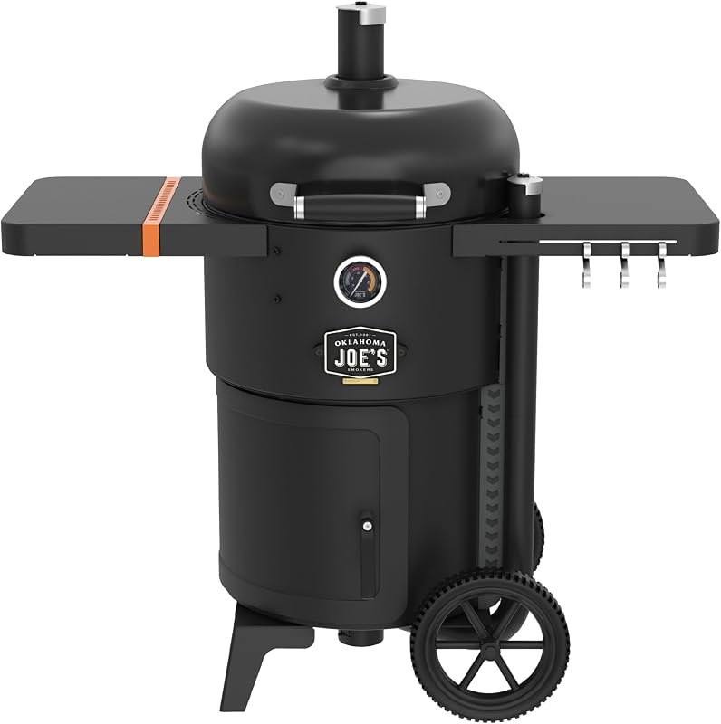 Oklahoma Joe's Bronco 18 in. Heavy Duty Charcoal Drum Smoker and Grill with 284 sq. in. Cooking Area in Black — best