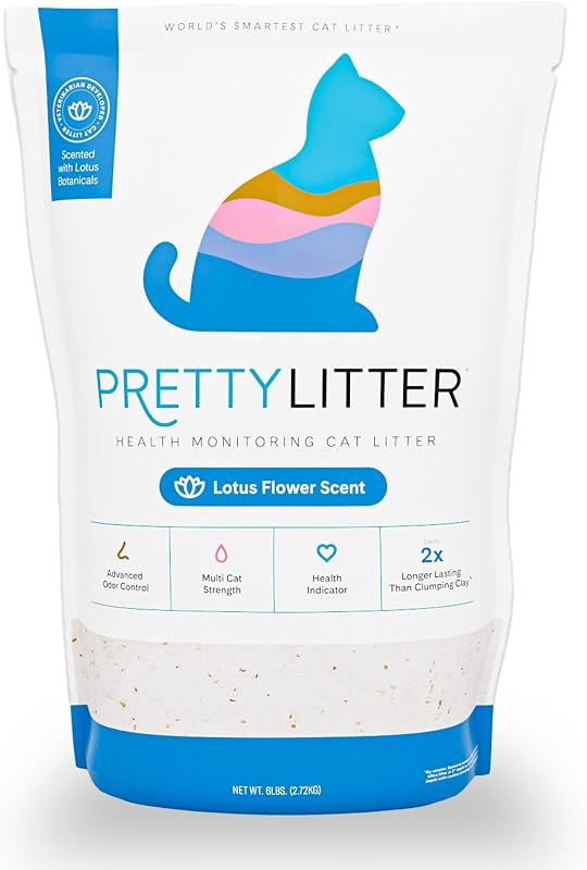 PrettyLitter Health Monitoring Cat Litter, Lotus Flower, 6 lb. Bag — litter genie for litter genie