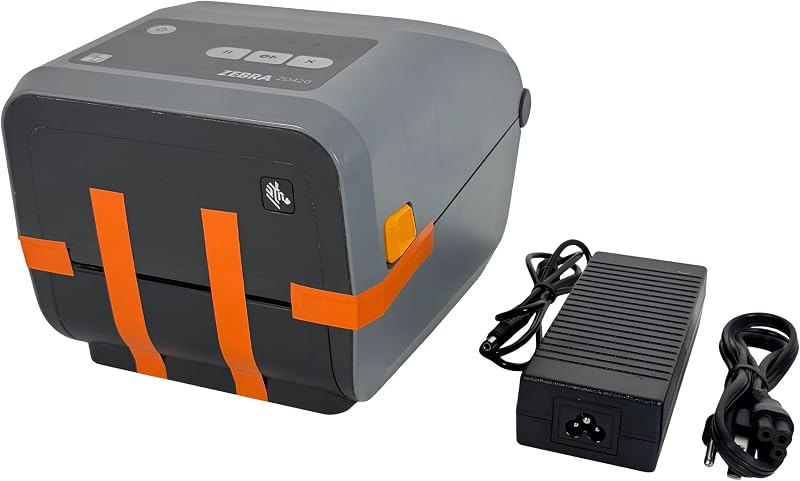 Zebra ZD420 (GX430T Replaces) Thermal Transfer Label Printer USB BT WiFi 300 dpi with Bundle AC Adapter USB Cable and
