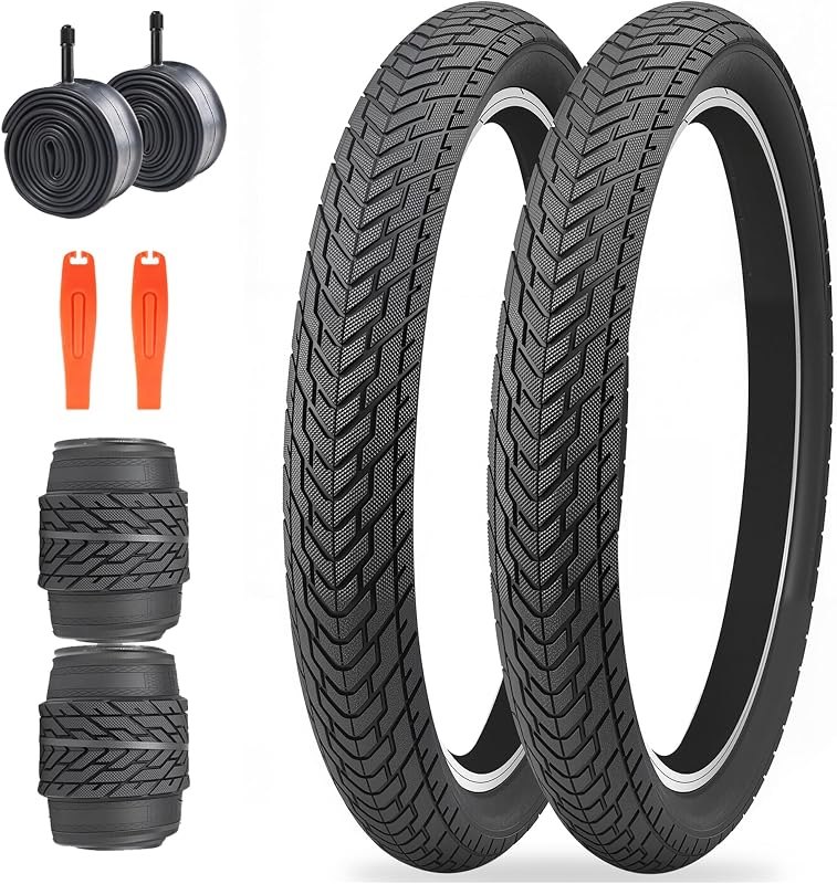 ZUKKA 20 x 2.35 Bike Tire 1/2 Pack 20 inch x 2.35 BMX Bike Tire Folding Replacement Tire for MTB Mountain Bike, BMX