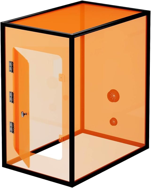Monport Fiber Laser Engraver Enclosure, 720 * 470 * 800mm Integrated Acrylic Machine Cover, for Laser Isolation, Smoke