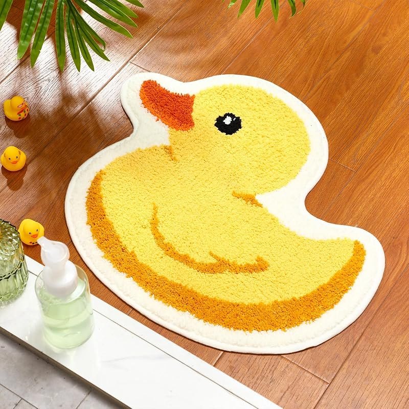 Duraaamo Cute Duck Bath Mat Ducky Bathroom Rugs Non Slip — non slip bath mat for non slip bath mat
