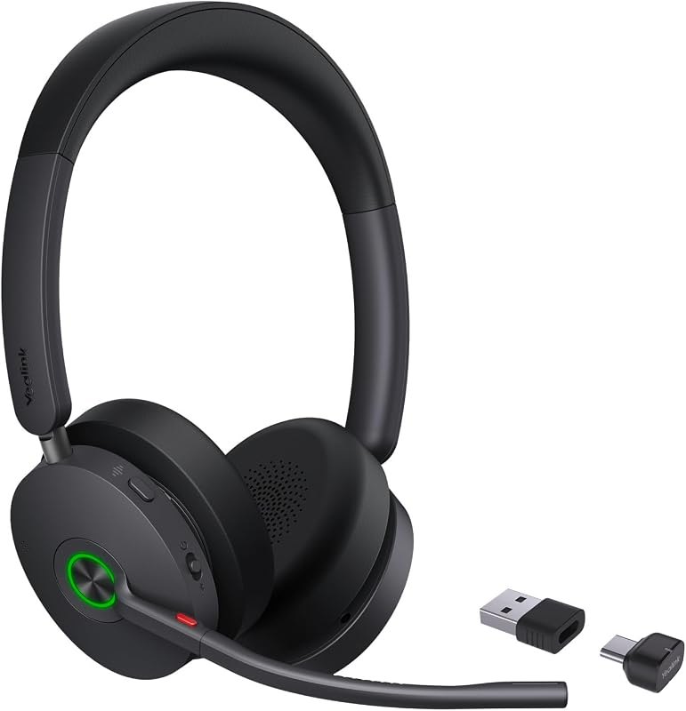 Yealink Headphone 1208680 BH74 with Stand UC USB-C/A Bluetooth Wireless Headset Teams Certified Retail — Teams