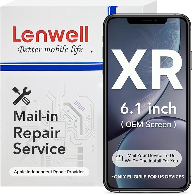Mail-in Repair Service with Original OEM Pull Screen for iPhone XR — pick for iphone duo internal display