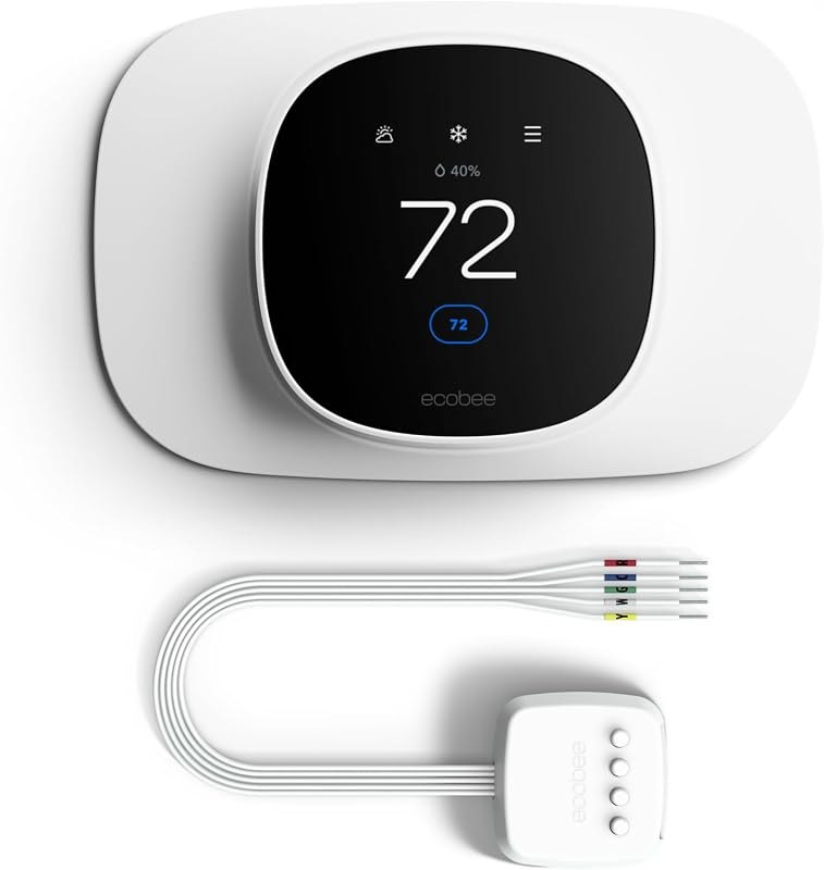 Smart Thermostat Essential with Trim Plate, Power Extender Kit — smart ecobee3 lite for smart ecobee3 lite