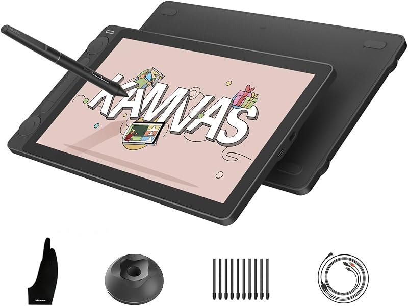 HUION Kamvas 13 (Gen 3) Drawing Tablet with Screen 16K Pressure PenTech 4.0 — best screenless drawing tablet for