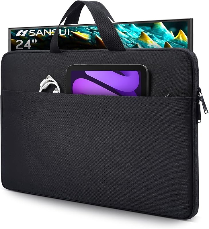 24 Inch Portable Monitor Case, Protective Carrying Sleeve for 23.8-24 inch Portable Monitors InnoView 23.8"/ASUS