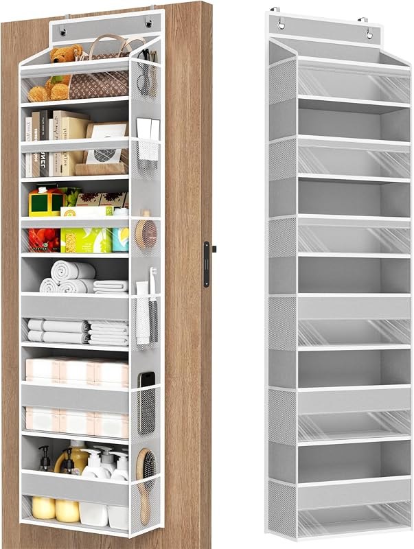 6 Tiers Over The Door Organizer, Behind The Door Storage Hanging Shelves — over door organizer for over door organizer