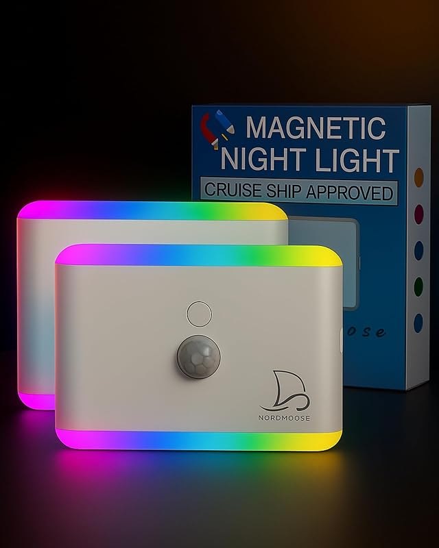 2-Pack Magnetic Night Light for Cruise Ship — motion sensor night light for motion sensor night light