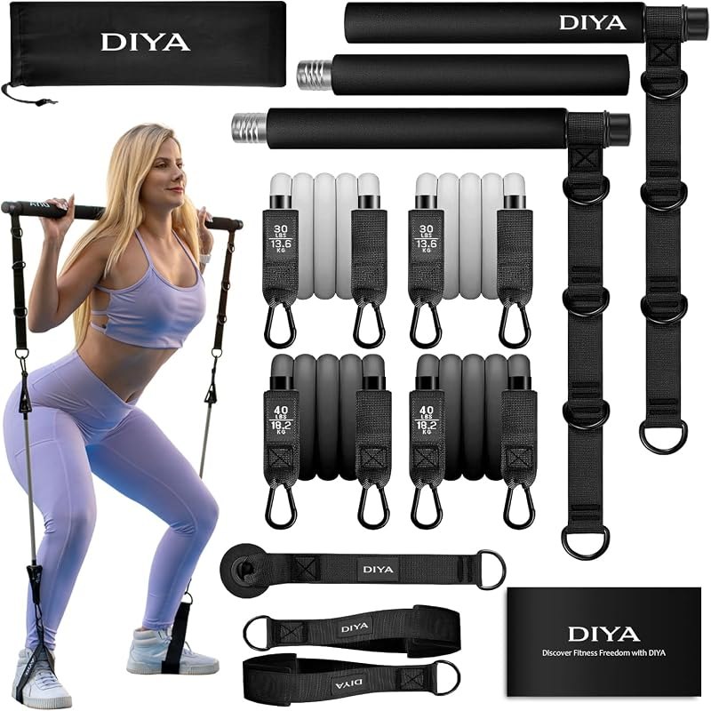 Pilates Bar Kit with Resistance Bands 140 lbs — Resistance Bands Kit for resistance bands kit