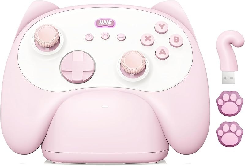 IINE Wireless Controller with Charging Dock — Compact Wireless Gamepad for compact wireless gamepad