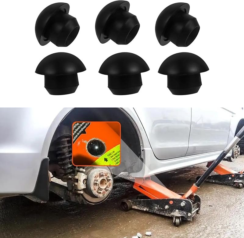 6PCS Bottle Jack Floor Jack Oil Filler Plug, 8mm Rubber Hydraulic Oil Filler Plug Bung, Universal Replacement
