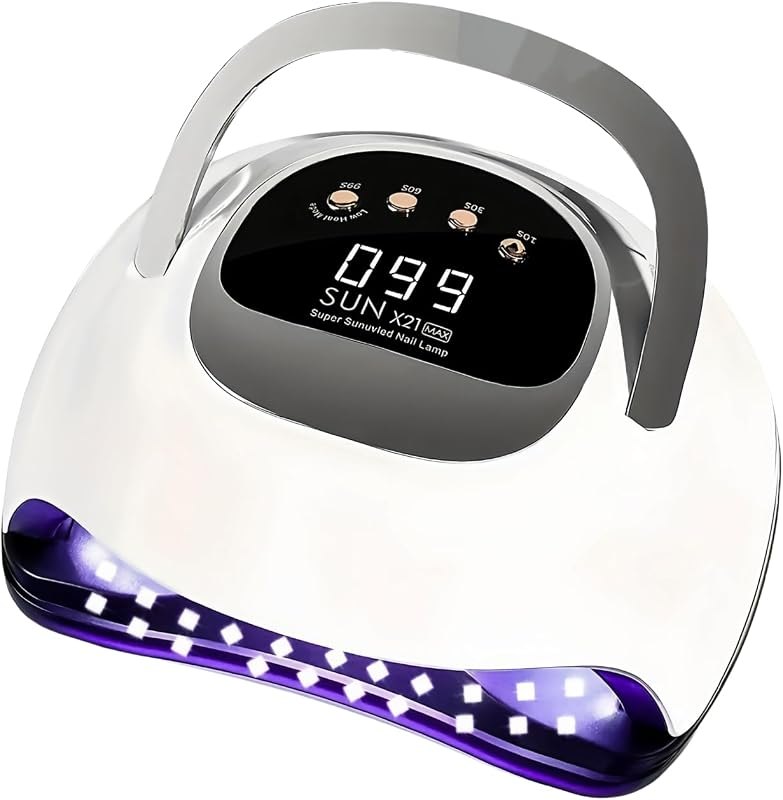 UV LED Nail Lamp with 72 Beads, 320W Nail Curing Lamps for Gel Polish with Automatic Sensor/4 Timer Setting,Led Nail