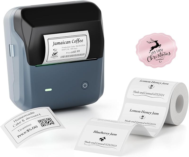 NIIMBOT B31 Label Maker, Bluetooth Thermal Label Printer for Retail, Blue — desktop thermal barcode printer for