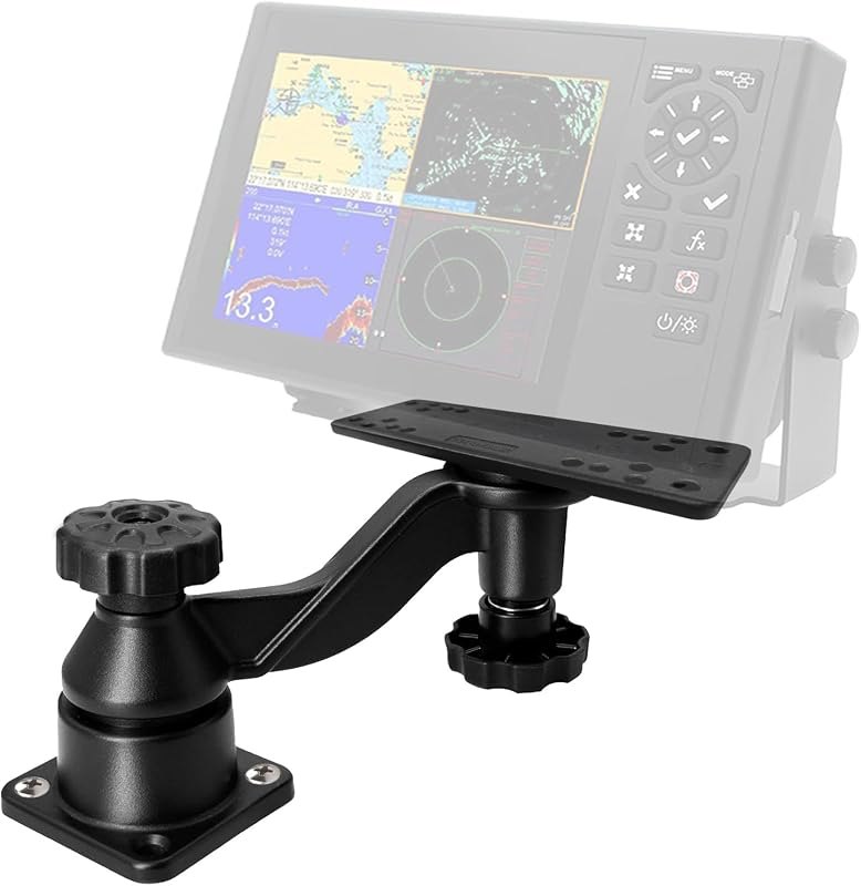 Fish Finder Mount, Adjustable Aluminum Bracket for 5-12" Screens — 12 inch fish finder screen for inch fish finder
