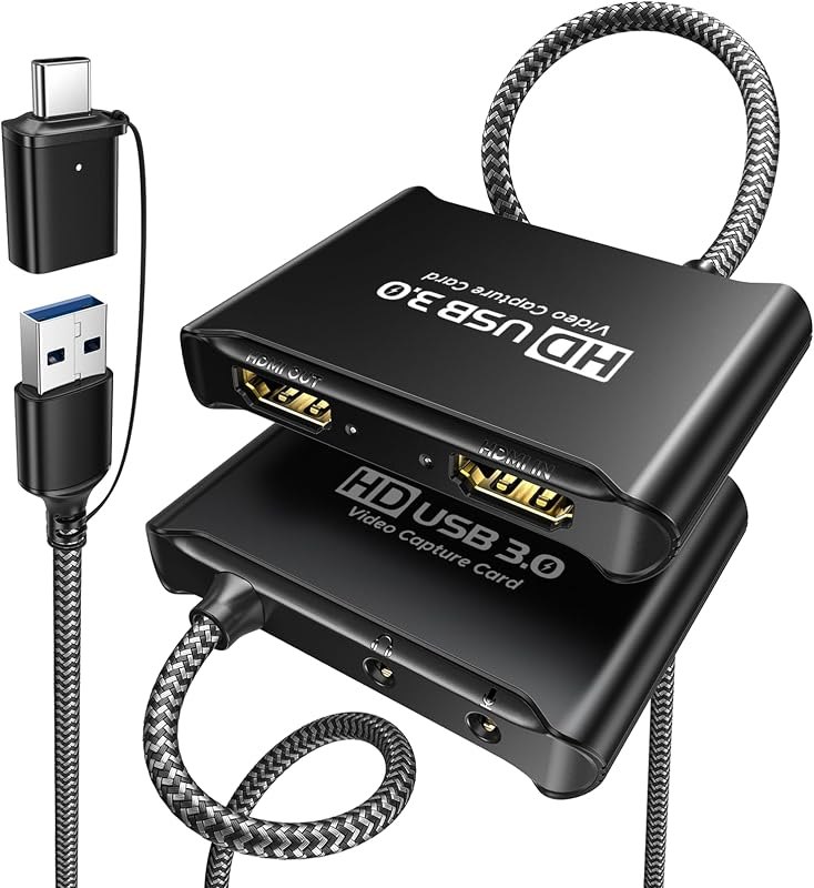 ByteWave USB 3.0 HDMI Video Capture Card, 4K Passthrough, HD 1080P60 Output