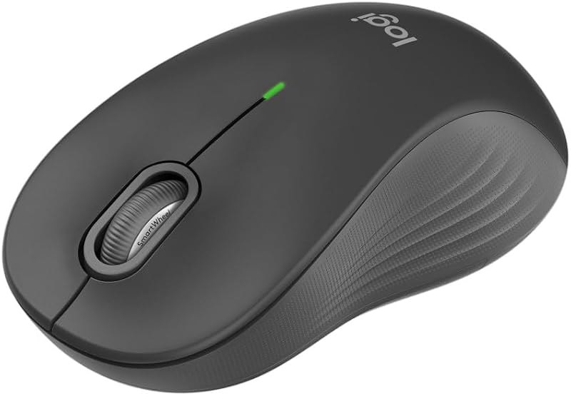 Logitech Signature M550L Standard Size Wireless Mouse Design, Silent Click, Bluetooth or USB Connection, Compatible