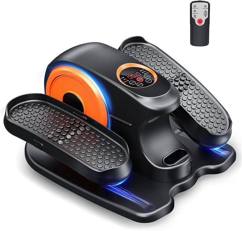 GUGTTR Under Desk Elliptical Machine, Low Impact Leg Exerciser for Seniors — under desk elliptical mat for under desk