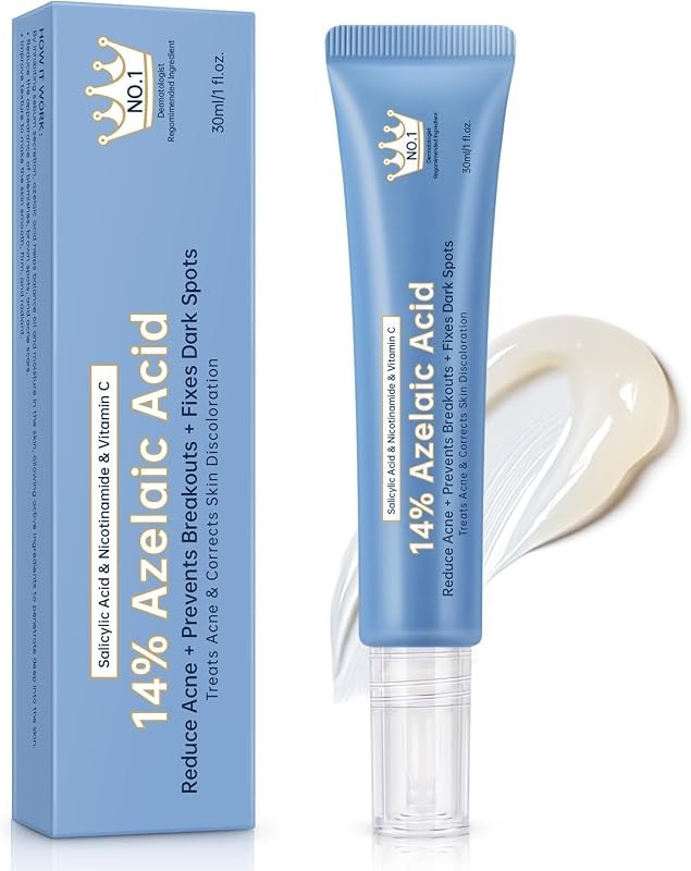14% Azelaic Acid Acne Cream - Azelaic Acid Serum with Hyaluronic Acid, Niacinamide & Squalane - Reduce Acne, Pore