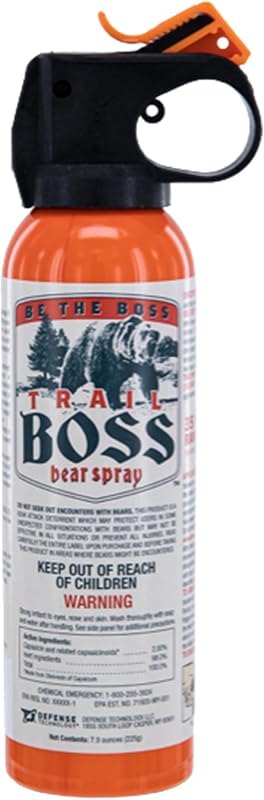 Trail Boss Bear Spray - 35-Foot Range, Maximum Strength 2% Major Capsaicinoids, EPA Registered, 7.9 oz & 13.4 oz