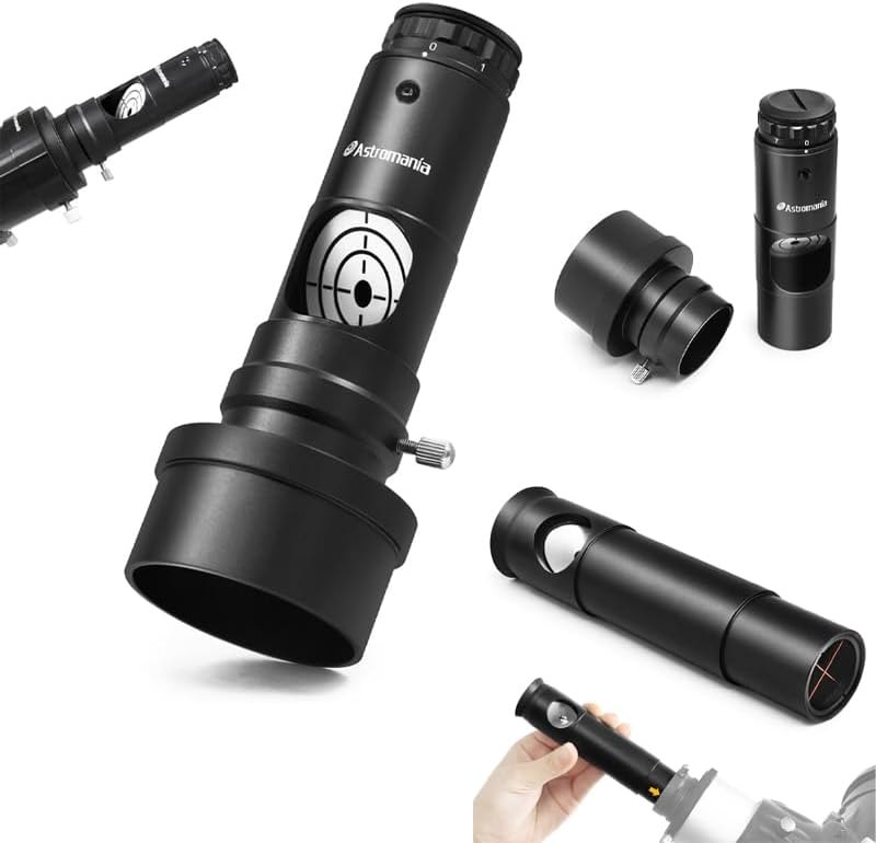 Astromania 1.25Inch Metal Collimating Cheshire Eyepiece Without Laser for Newtonian Reflector Telescope - Long Version