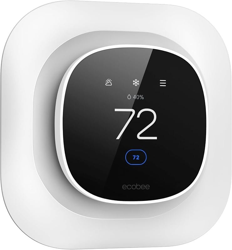 CaseBot Wall Plate For Ecobee Smart Thermostat Essential 2025, White — best thermostat wall plate for thermostat wall