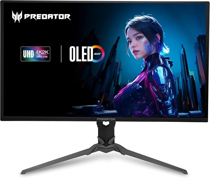 Acer Predator 31.5in 4K 3840x2160 QD-OLED 165Hz Gaming Monitor X32 V2 — 31.5 inch 4K 160Hz monitor for inch 160hz
