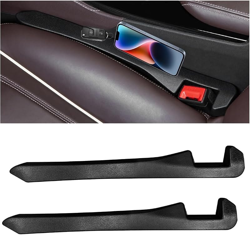 2 PCS Car Seat Gap Filler, PU Leather Car Seat Side Gap Filler to Fill The Gap Between Seat and Console, Universal Car