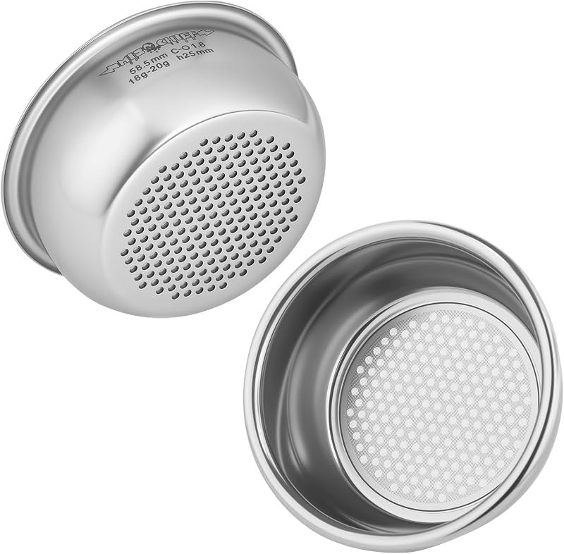 Mischief WorkshopMicroSieve Dual-Layer Espresso Coffee Basket 58.5mm, 170-Micron Precision Filter, 18-20g Capacity for
