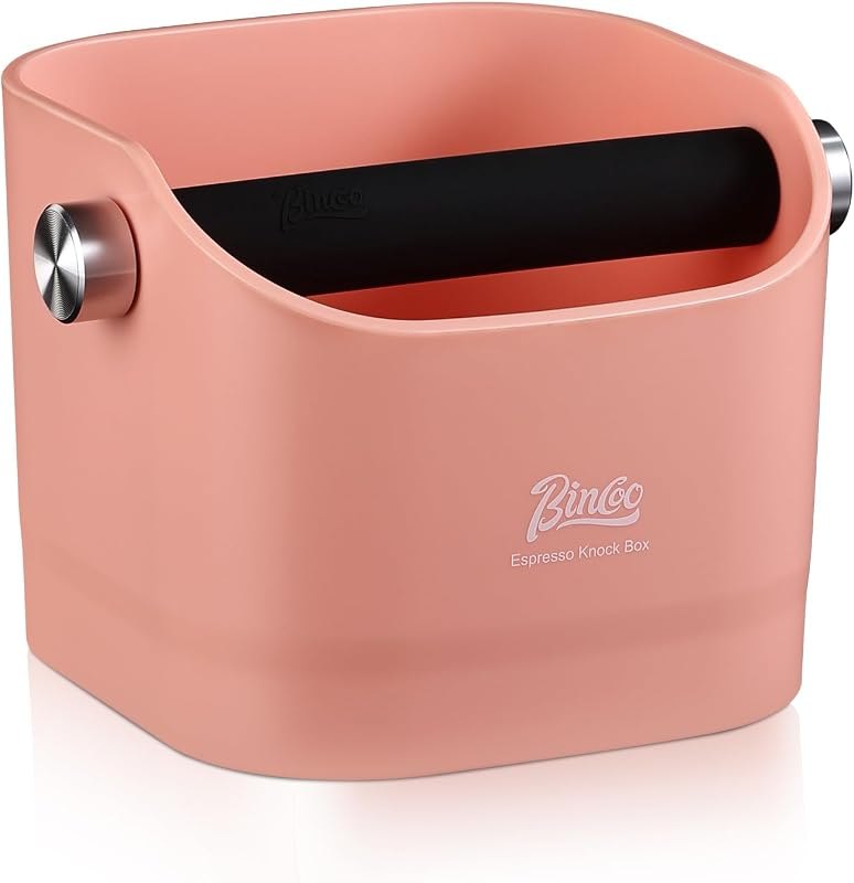 Espresso Knock Box - Bincoo Pink1.2L Large Espresso Machine Knock Box for Espresso, Barista Style Coffee Knock Box for
