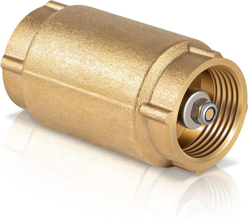 1" No-Lead Brass Check Valve For Well Pump with Backflow Preventer, 1" FNPT — well pump check valve for well pump