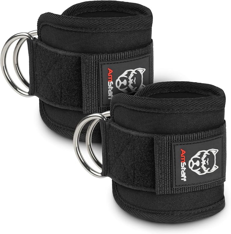 AmStaff Fitness Ankle Straps for Cable Machines — fitness ankle strap for door anchor resistance band